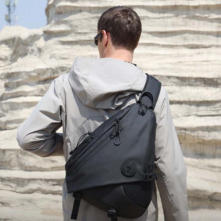 BANGE FW-232 Men Rreast Bag Large Capacity Outdoor Riding Backpack Shoulder Crossbody Bag - Black