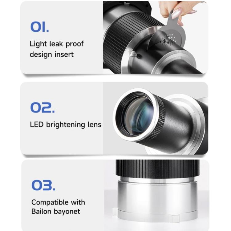 Adjustable Focus DIY Optical Snoot for Bowens Mount Flash Conical Lens Photography Light Modifier 25 Templates Kit
