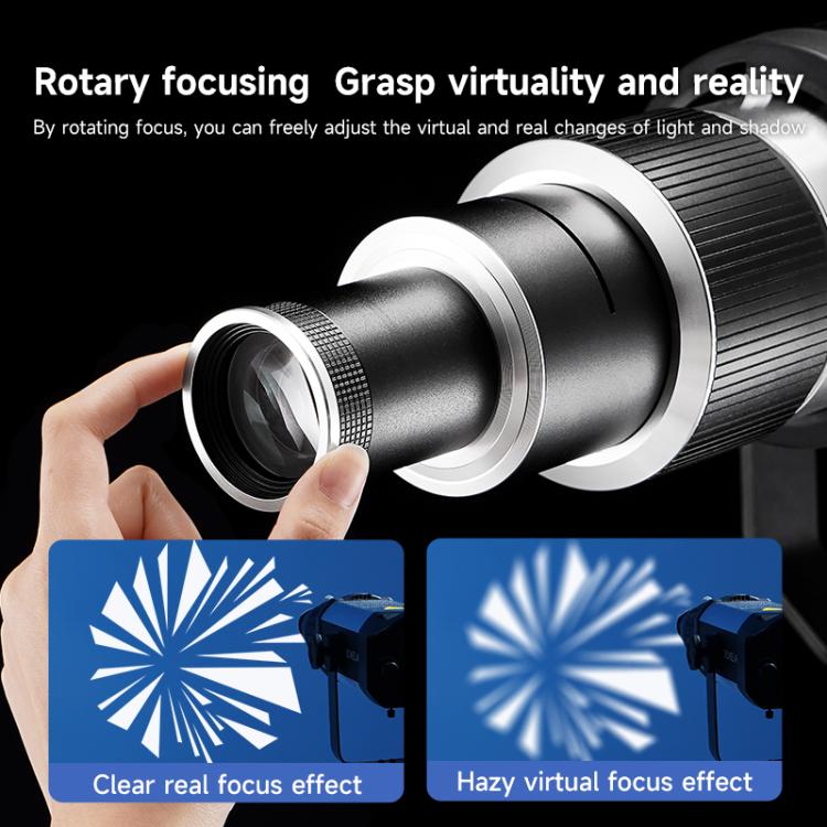 Adjustable Focus DIY Optical Snoot for Bowens Mount Flash Conical Lens Photography Light Modifier 25 Templates Kit