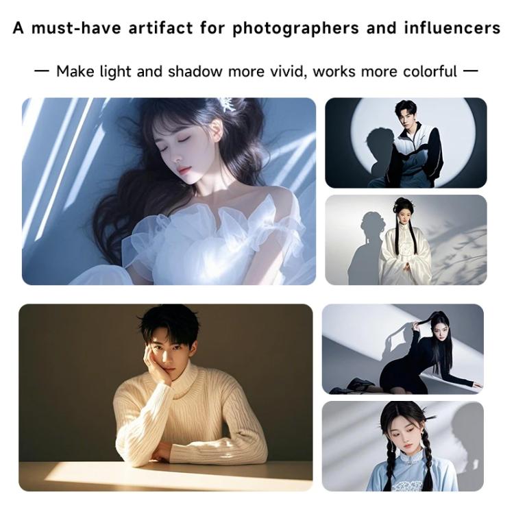 Adjustable Focus DIY Optical Snoot for Bowens Mount Flash Conical Lens Photography Light Modifier 35 Templates Kit