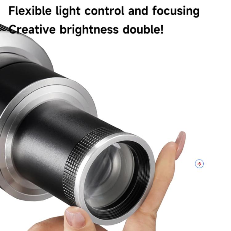 Adjustable Focus DIY Optical Snoot for Bowens Mount Flash Conical Lens Photography Light Modifier 35 Templates Kit