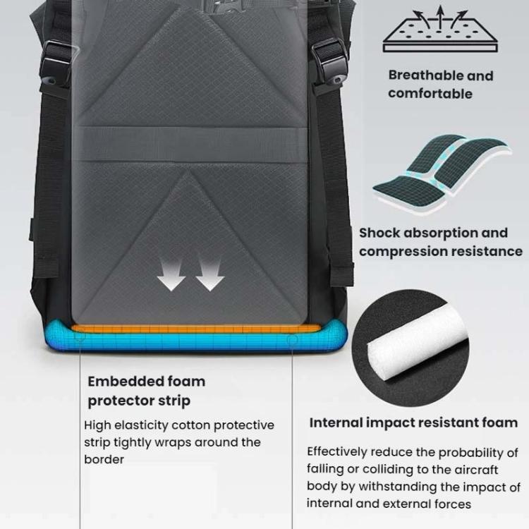 BANGE  FW-226 Men Outdoor Large Capacity Backpack Sports Bag - Black