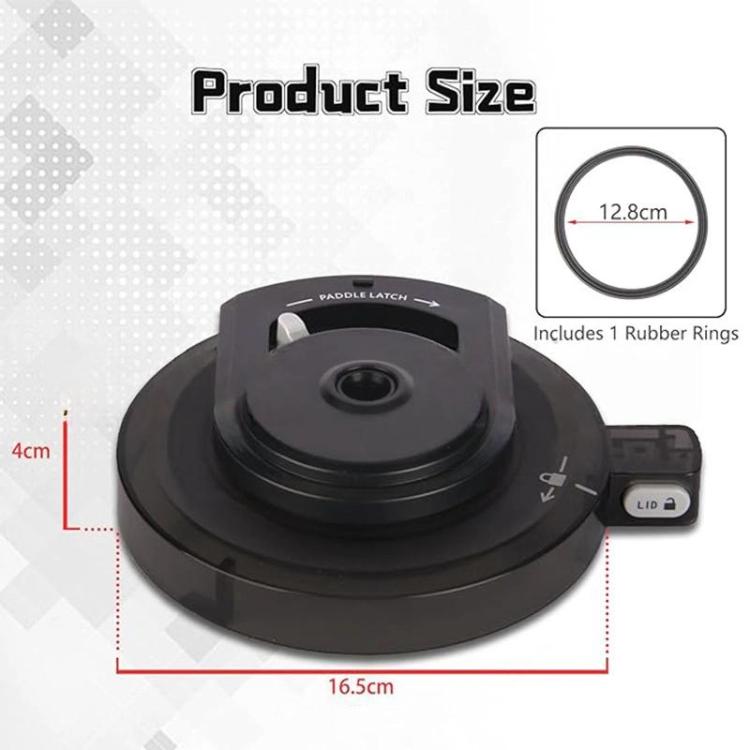 Replacement Outer Bowl Lid For Ninja NC500 Series Ice Cream Maker NC501/NC501H/NC501HBL - Black