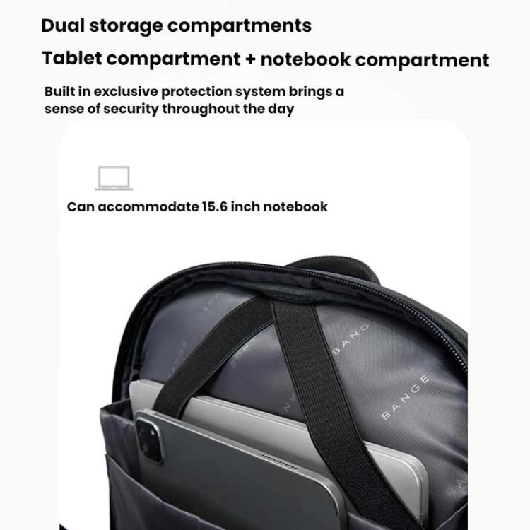BANGE BG-3068 Men Light Business Commuting Computer Bag Student Schoolbag