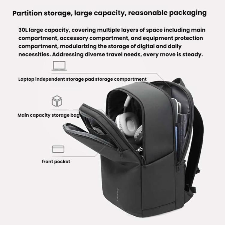 BANGE BG-3068 Men Light Business Commuting Computer Bag Student Schoolbag