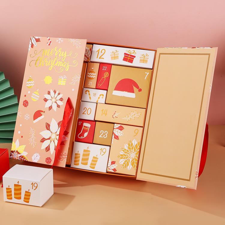 Christmas Advent Calendar Blind Box 24 Empty DIY Gift Boxes Countdown Surprise For Kids & Adults