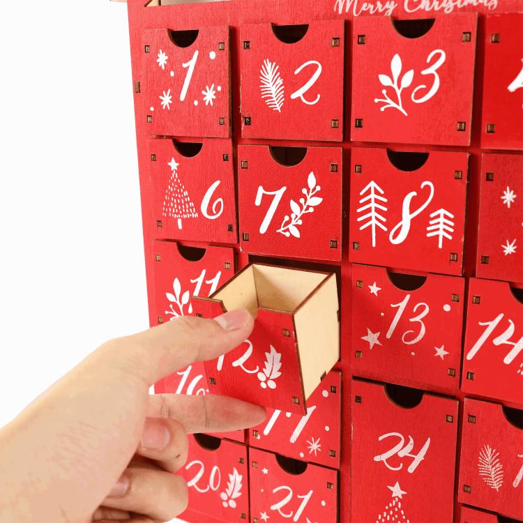 Christmas Countdown Calendar 24 Drawer Glowing Gift Candy Box