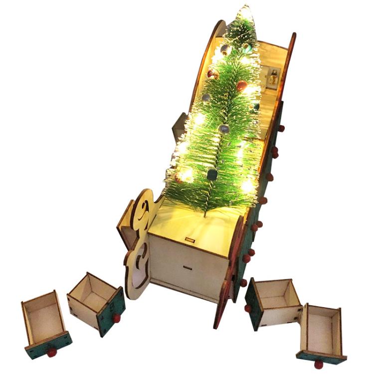 24-Day Countdown Sledge Christmas Calendar Decoration Gift Box