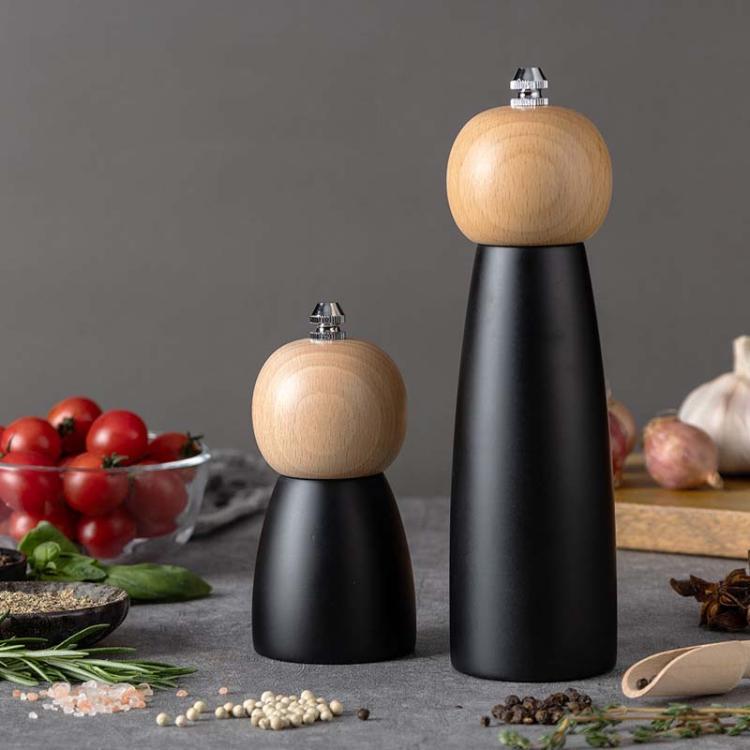 Round Head Manual Pepper Mill Ceramic Core Kitchen Tool, Spec: 4 inch With Box