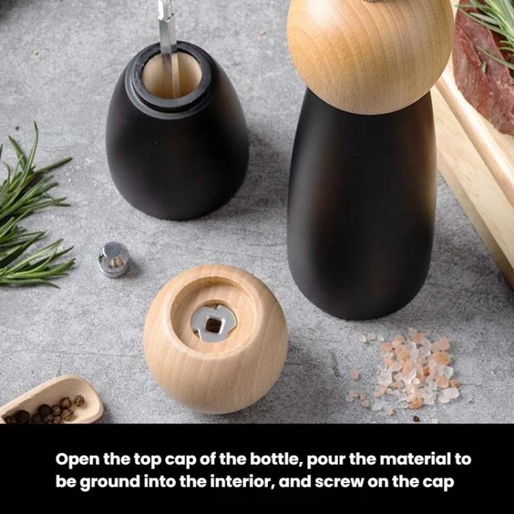 Round Head Manual Pepper Mill Ceramic Core Kitchen Tool, Spec: 8 inch With Box