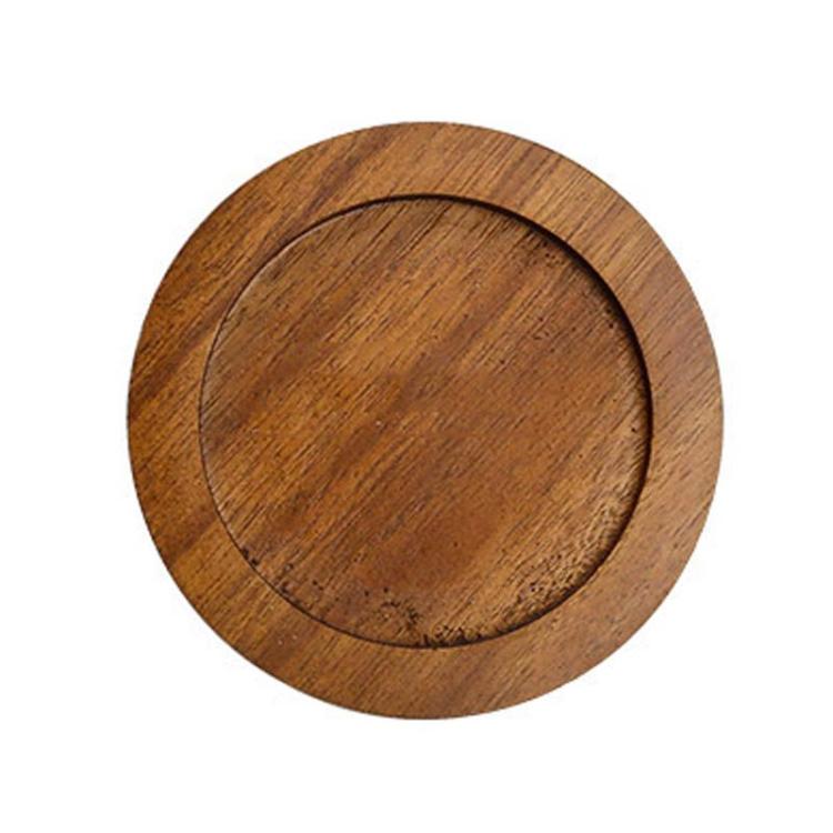 Wooden Base For Grinder Seasoning Product Storage Tray, Spec: Circle