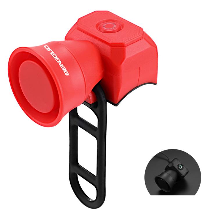 BENGGUO Bicycle Electronic Bell Mini Waterproof Cycling Equipment, Color: Charging Red