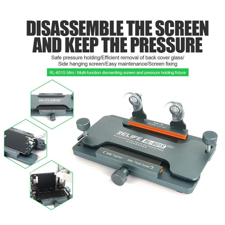 RELIFE RL-601S Mini Mobile Phone Screen Removal Clamp Easily Remove Glass Back Cover and Secure Screen Mold