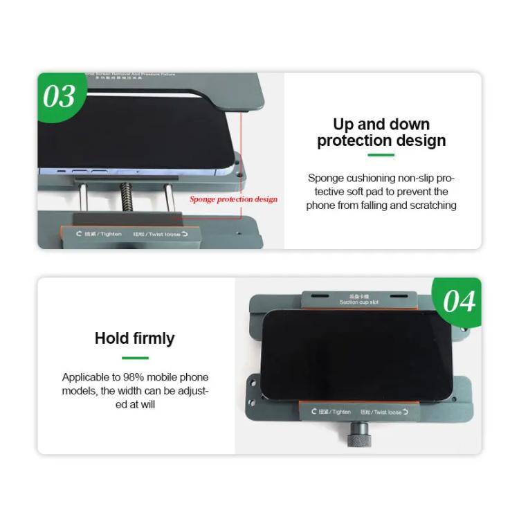 RELIFE RL-601S Mini Mobile Phone Screen Removal Clamp Easily Remove Glass Back Cover and Secure Screen Mold