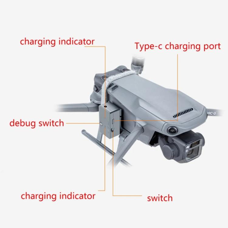 For DJI Mavic 3 Drone YX Airdrop System Rechargeable Thrower Load 500g - Gray