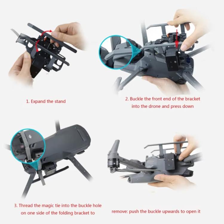 For DJI Mavic 3 Drone YX Airdrop System Rechargeable Thrower Load 500g - Gray
