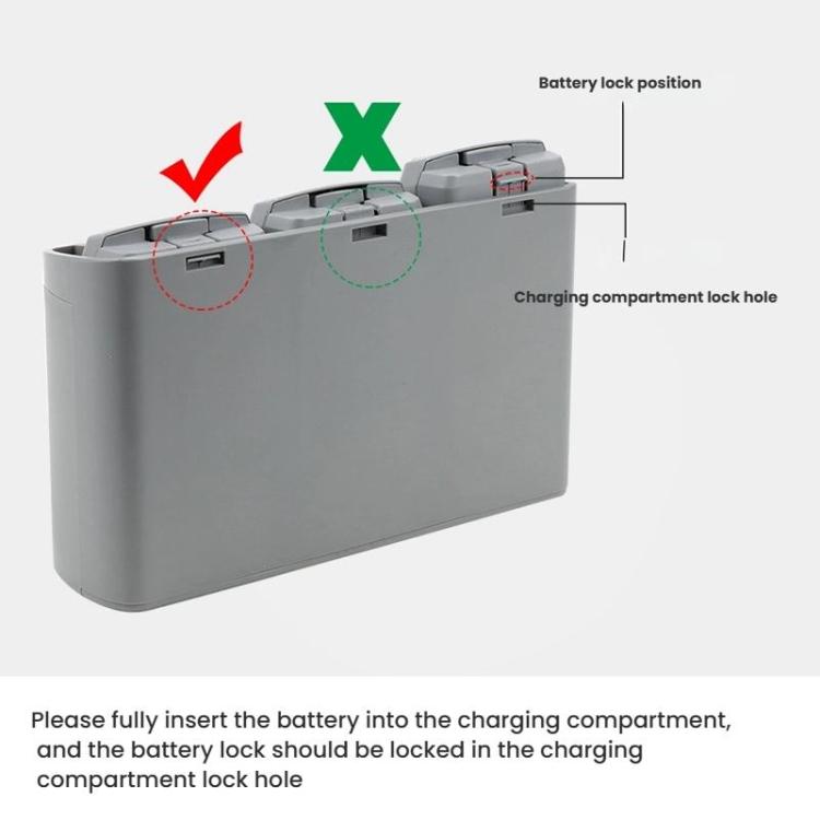 For DJI Mini 2 SE/Mini 2/Mini 4K YX 3-way Battery Charging Hub With Color Screen - Gray