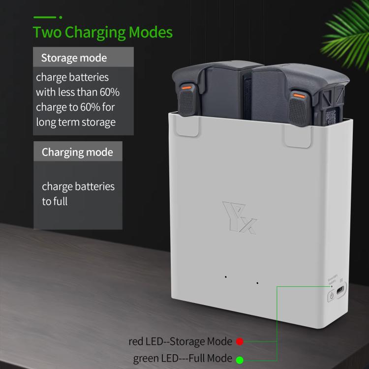 For DJI Avata 2 YX Dual-Channel Battery Charging Hub Smart Maintenance Station - Gray