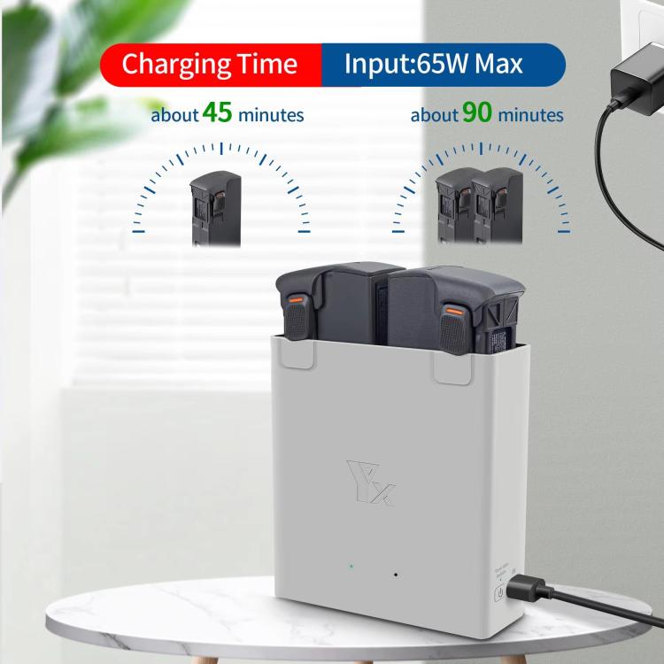For DJI Avata 2 YX Dual-Channel Battery Charging Hub Smart Maintenance Station - Gray