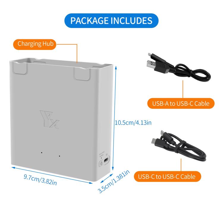For DJI Avata 2 YX Dual-Channel Battery Charging Hub Smart Maintenance Station - Gray