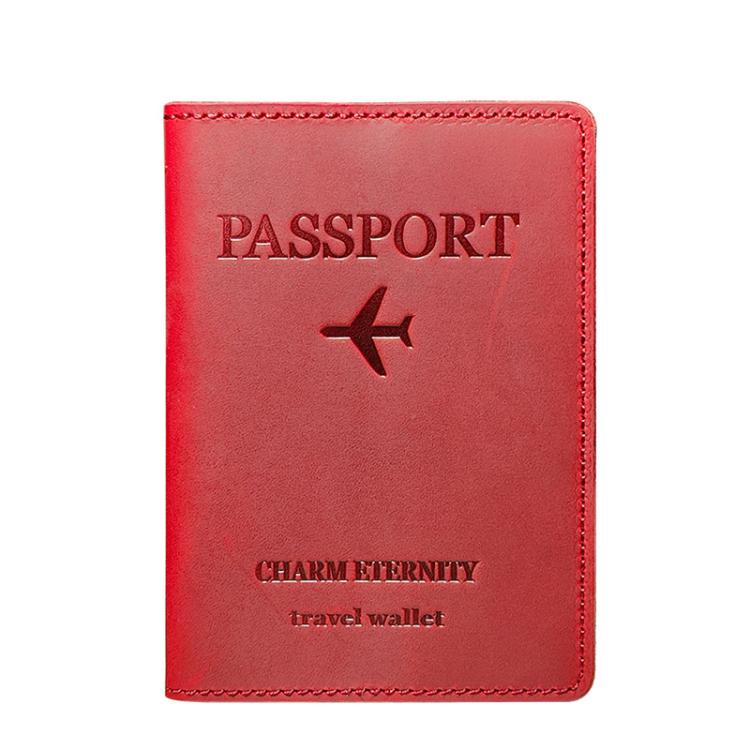 Crazy Horse Leather Passport Holder Ticket Case Travel Document Organizer For Men & Women