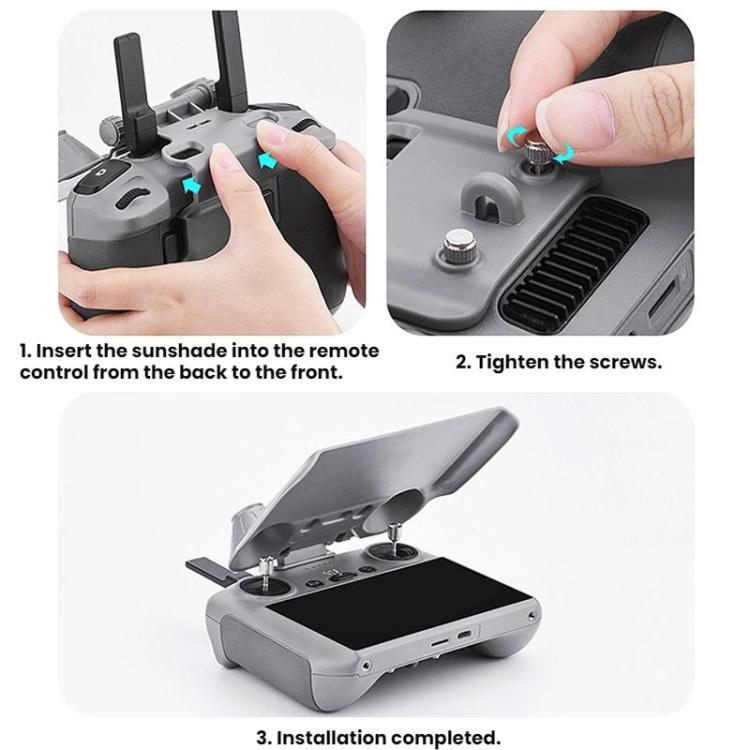 For DJI MINI 4 PRO/AIR 3S BRDRC RC2 Remote Control Hood - Gray
