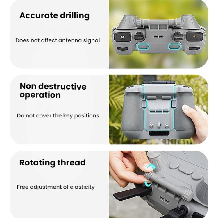 For DJI MINI 4 PRO/AIR 3S BRDRC RC2 Remote Control Hood - Gray