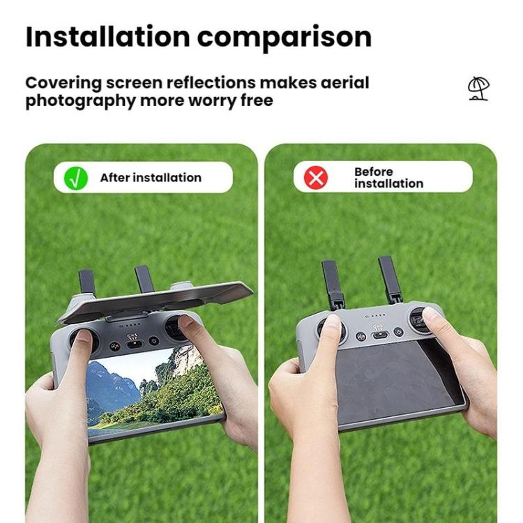 For DJI MINI 4 PRO/AIR 3S BRDRC RC2 Remote Control Hood - Gray