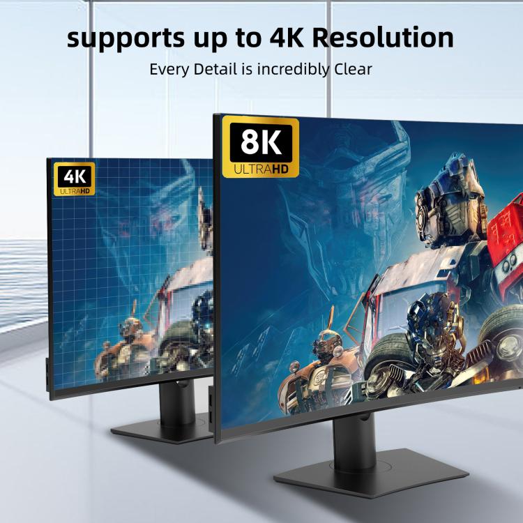 DP201 2 In 1 Out DisplayPort Switch 8K 30Hz HD Splitter For Computer Screen