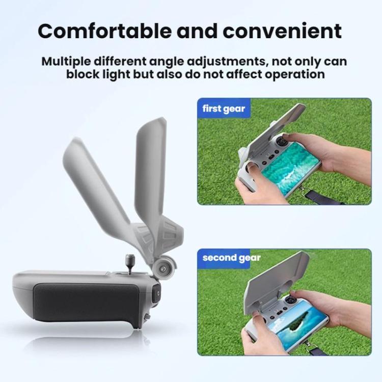 For DJI Mavic Air 2/Mavic 3 Pro BRDRC Remote Control Hood + Hanging Belt - 2pcs /Set