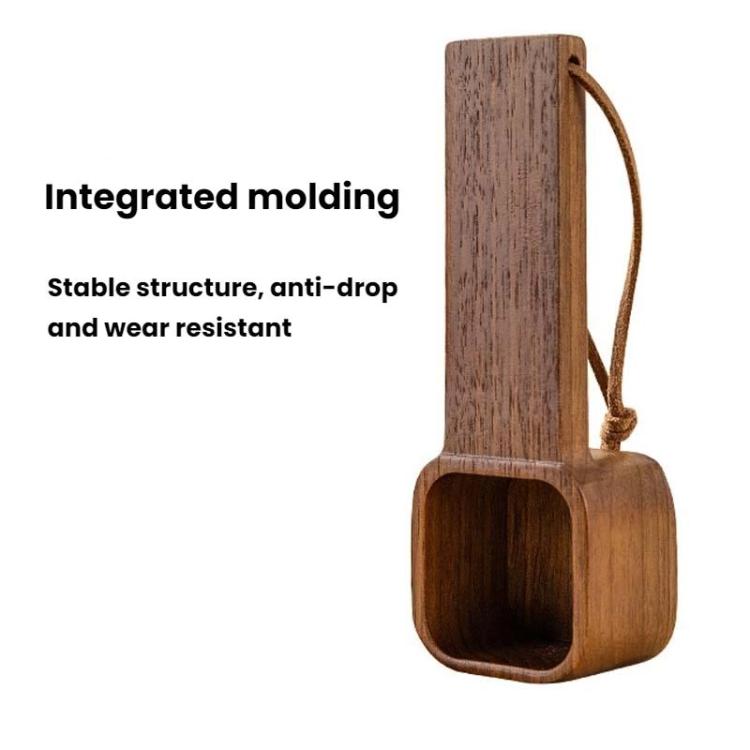 Long Handle Solid Wood Square Coffee Spoon Measuring Seasoning Scoop Teaspoon