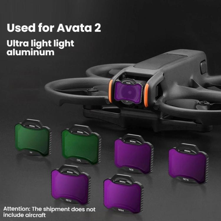 For DJI Avata 2 BRDRC Aluminum Frame Filter Accessories, Specification: ND32