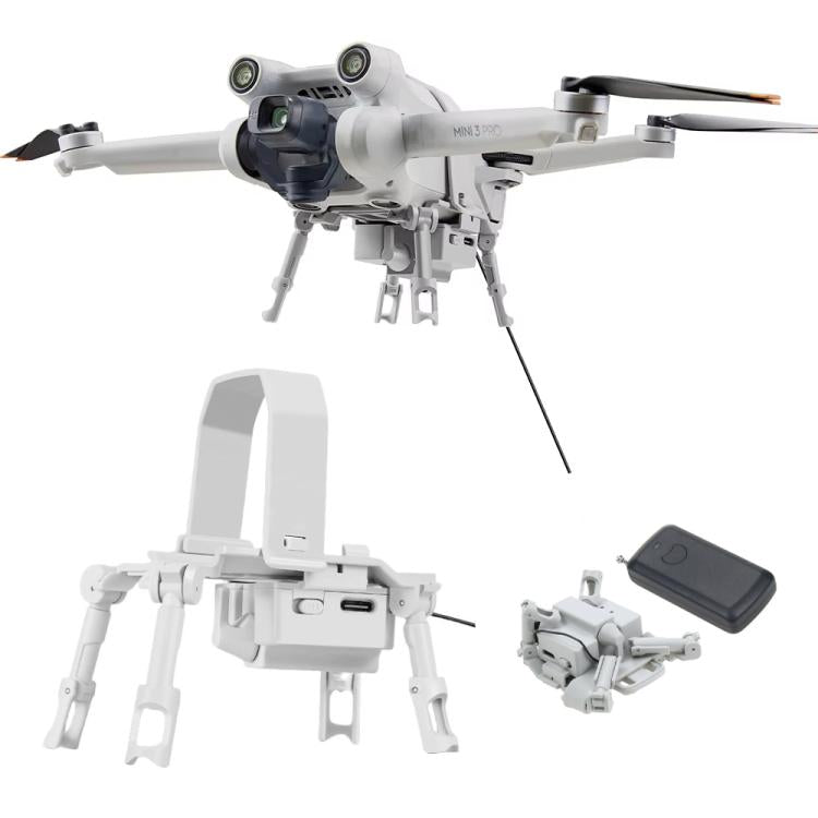 For DJI Mini 3 Pro / Mini 3 Drone YX Airdrop System Rechargeable Thrower Load 200g - Light Gray