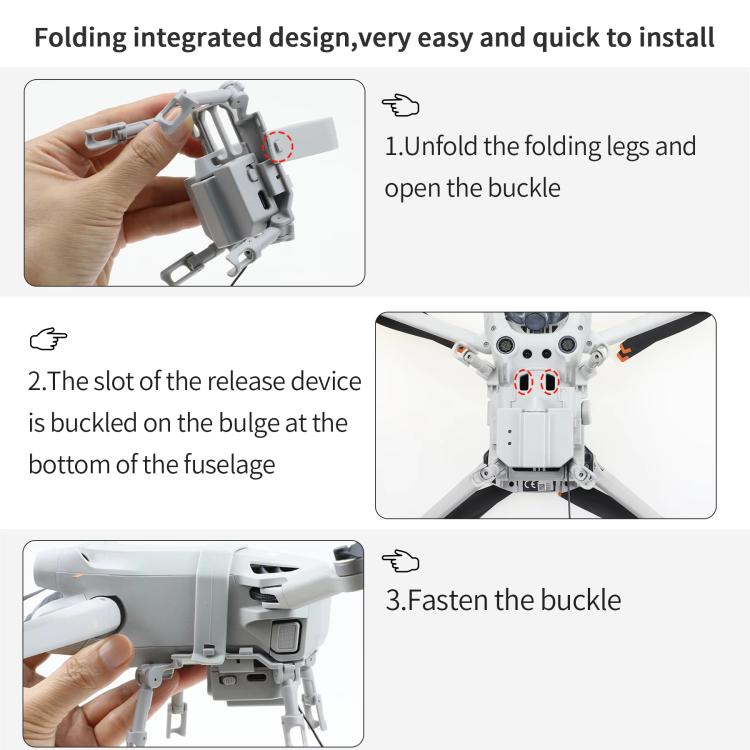 For DJI Mini 3 Pro / Mini 3 Drone YX Airdrop System Rechargeable Thrower Load 200g - Light Gray