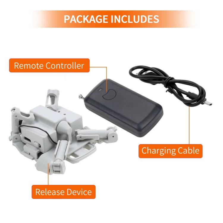 For DJI Mini 3 Pro / Mini 3 Drone YX Airdrop System Rechargeable Thrower Load 200g - Light Gray