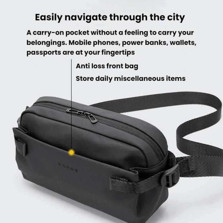 BANGE BG-7837 Men Commuter Durable Waist Bag Single Shoulder Crossbody Bag