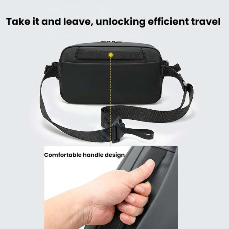 BANGE BG-7837 Men Commuter Durable Waist Bag Single Shoulder Crossbody Bag
