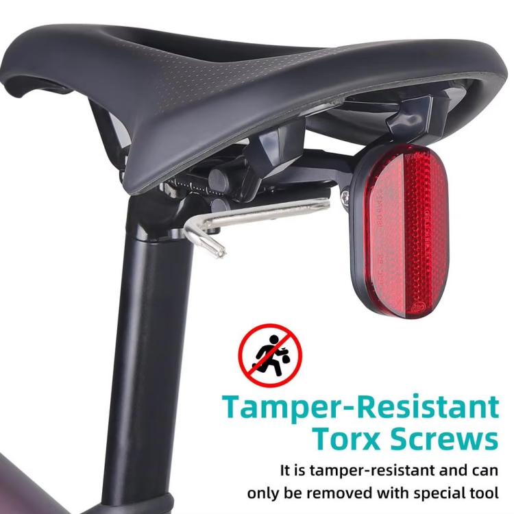 Bike Hidden Tracker Mount with Reflective Safety Taillight For AirTag 2nd Gen / AirTag 1st Gen/Samsung Galaxy SmartTag/Huawei Tag Holder - Black