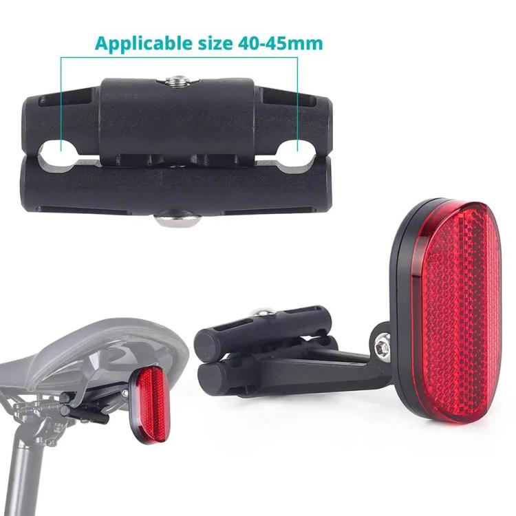 Bike Hidden Tracker Mount with Reflective Safety Taillight For AirTag 2nd Gen / AirTag 1st Gen/Samsung Galaxy SmartTag/Huawei Tag Holder - Black