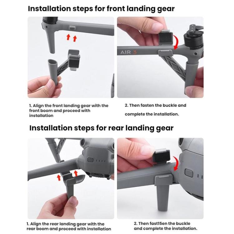 For DJI AIR 3S BRDRC Landing Extended Stand - Gray