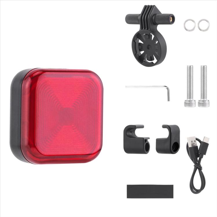 Seat Cushion Bicycle Charging Taillights Smart Brake Sensing Taillights Night Riding Waterproof Warning Lights