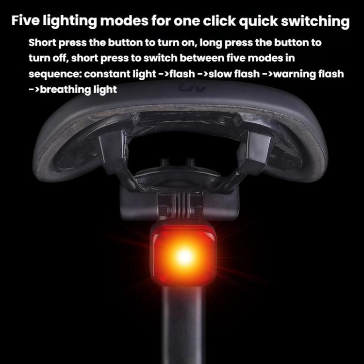 Seat Post Bicycle Charging Taillights Smart Brake Sensing Taillights Night Riding Waterproof Warning Lights