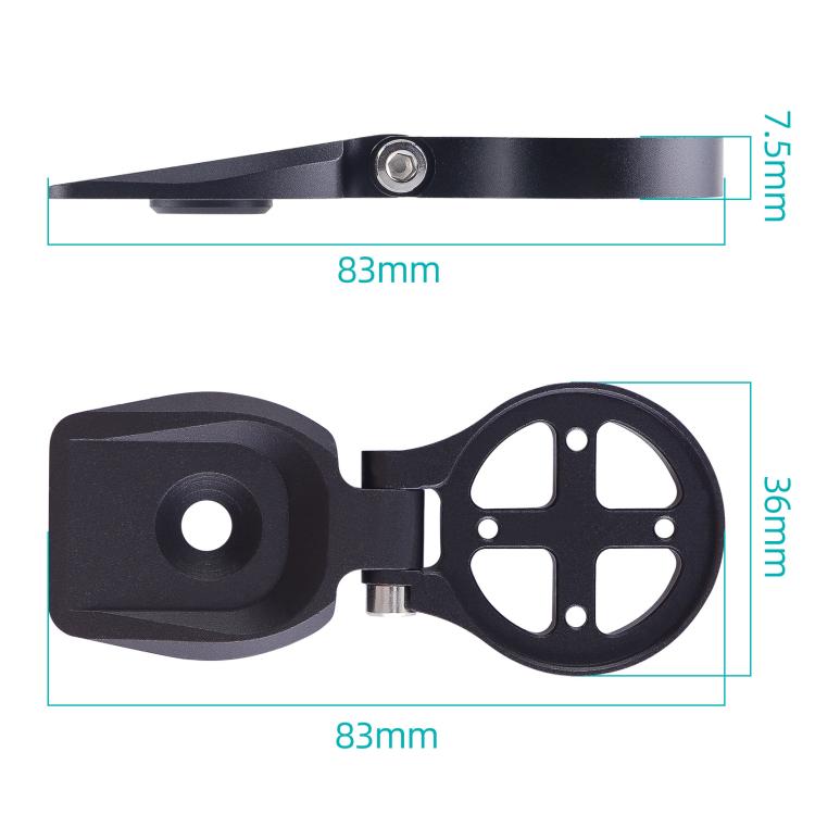 General Bicycle Handbar Meter Stand Mountain Bike Adjustable Odometer Extension Rack - Black
