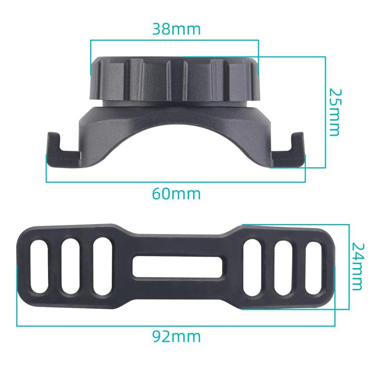 General Bicycle Meter Mounting Bracket 360-Degree Rotation Bike Computer Holder - Black