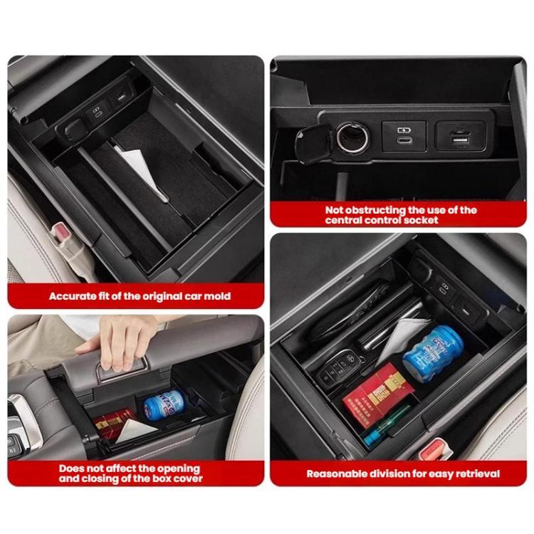 For 2024 Toyota Alphard/Vellfire 40 Series Handrail Storage Box - Black