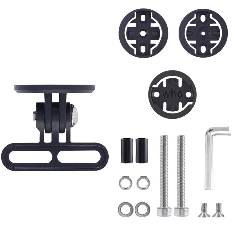 Bicycle Computer Stand Adjustable Angle Extension Rack Mountain Bike Sports Camera Stand - Black
