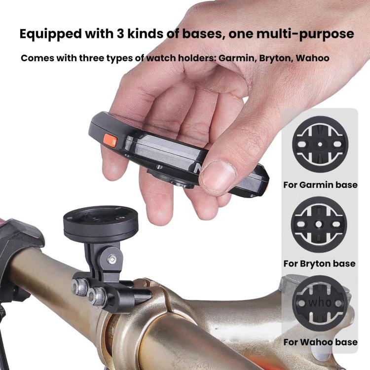 Bicycle Computer Stand Adjustable Angle Extension Rack Mountain Bike Sports Camera Stand - Black