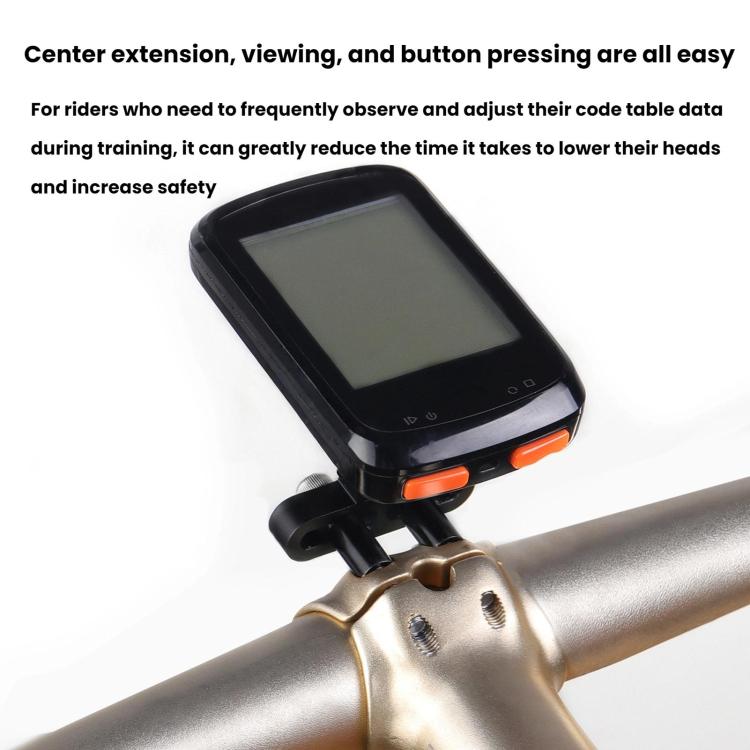 Bicycle Computer Stand Adjustable Angle Extension Rack Mountain Bike Sports Camera Stand - Black