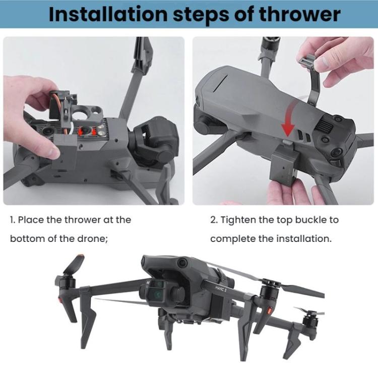 For DJI MAVIC 3/3 PRO BRDRC Drone Aerial Thrower - Dark Gray