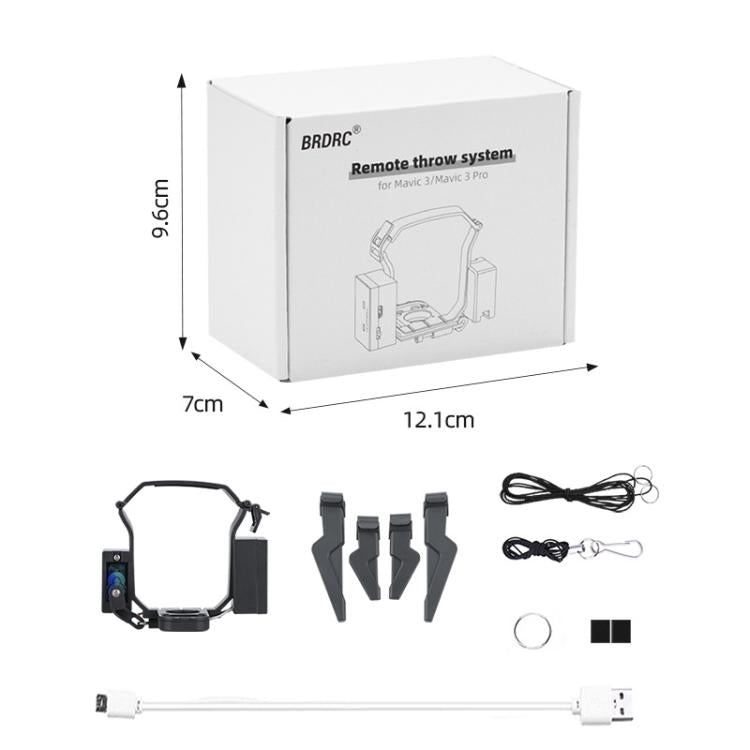 For DJI MAVIC 3/3 PRO BRDRC Drone Aerial Thrower - Dark Gray